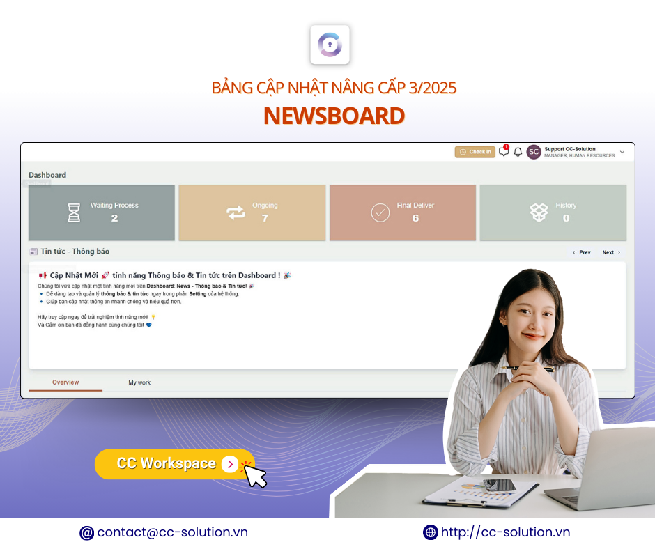 Tận Dụng Tính Năng Newsboard Của CC Workspace Để Truyền Thông Nội Bộ Hiệu Quả